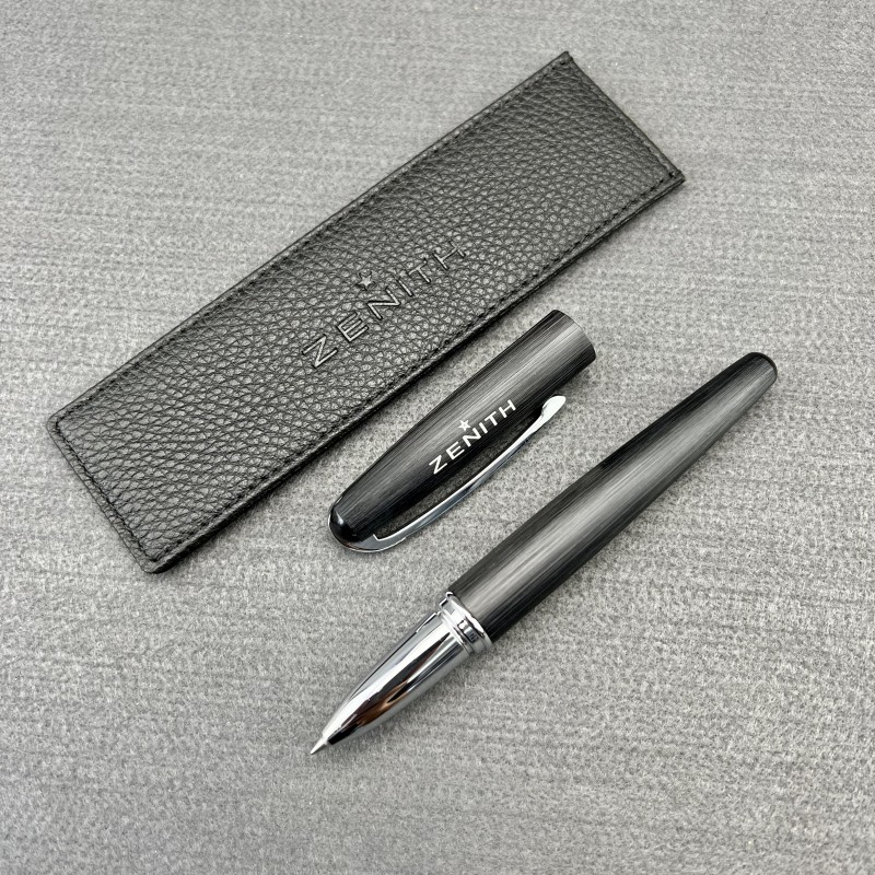 Take the World Metal Signature Pen Swiss Aluminum Oxide Bead Pen Black Water Refill Metal Pen with Leather Pen Case