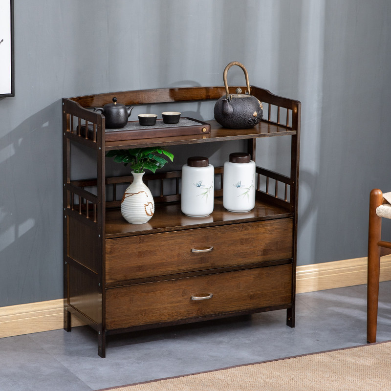 Living room kitchen dining sideboard locker against the wall shelf home side a few office tea display shelf solid wood