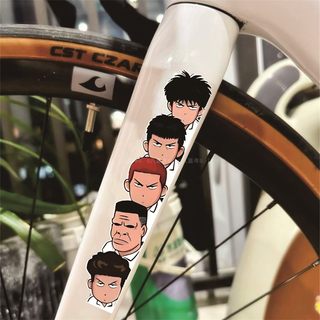 灌篮高手自行车贴纸湘北Q版5人组公路车车架创意头盔贴纸防水反光