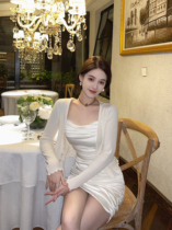 nicky small lace foreign style net red knitted cardigan jacket womens summer outer wear short Korean version thin section lazy style