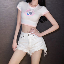 nicky White Burr high waist shorts women tide ins2021 new summer loose tooling casual slim outside wear