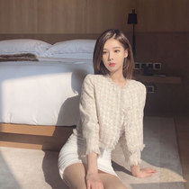 nicky Gaoding fabric gentle classic round neck lady short small fragrant wind tweed short coat female spring and autumn