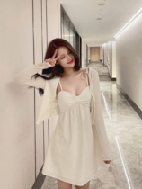 nicky butterfly collar French sling dress womens spring and autumn new style gentle wind first love sweet and thin high-end sense