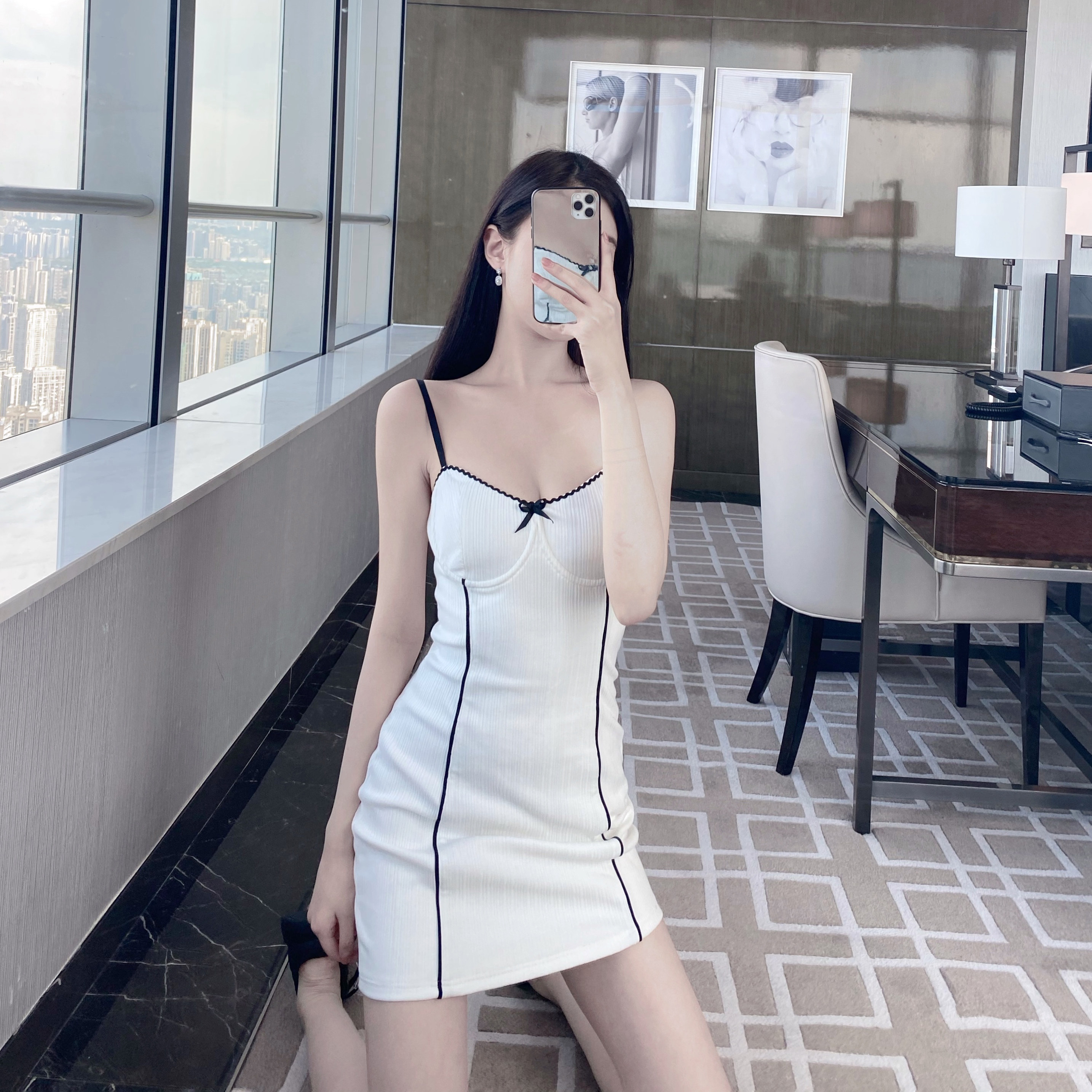 nicky white French suspender skirt spring and autumn inner dress 2022 new bottoming slim sexy temperament