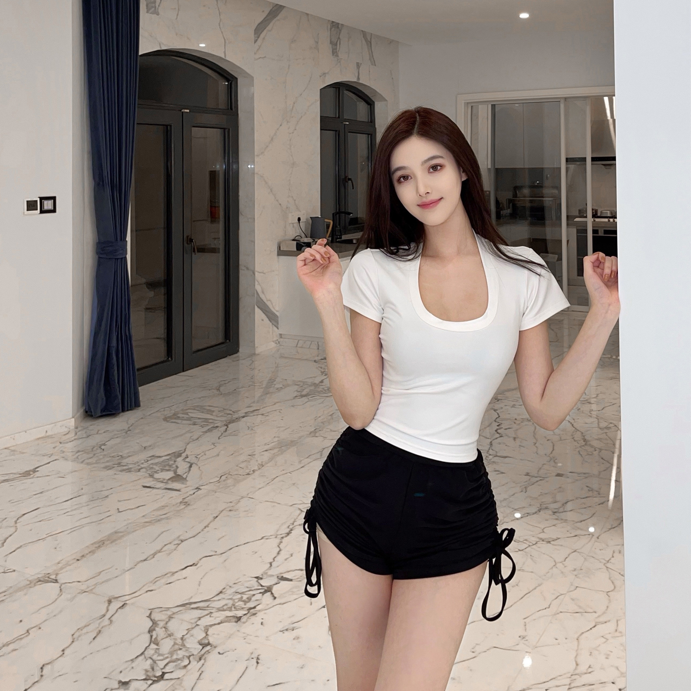 nicky net red ins super fire T-shirt women's summer pure cotton short-sleeved 2022 new trendy design sense short Korean version