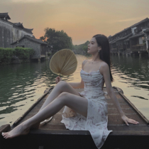 nicky Jiangnan style floral sling dress 2022 new style bottoming with sexy French pure desire and tenderness