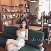 nicky white moonlight glossy drop silk inside suspender skirt holiday suspender dress dress female waist thin