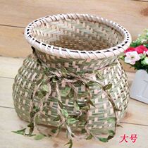 Bamboo small bamboo basket flower basket basket basket for childrens pick basket oblique span tea decoration dance props flower arrangement