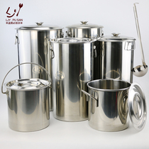 Tthicker stainless steel milk tea barrel thickened with lid stainless steel barrel pearl milk tea barrel long milk barrel soup barrel