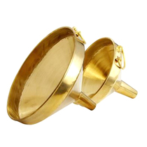 Pure copper funnel Brass funnel All copper funnel Oil leak wine leak wine bucket Oil funnel Made of pure brass