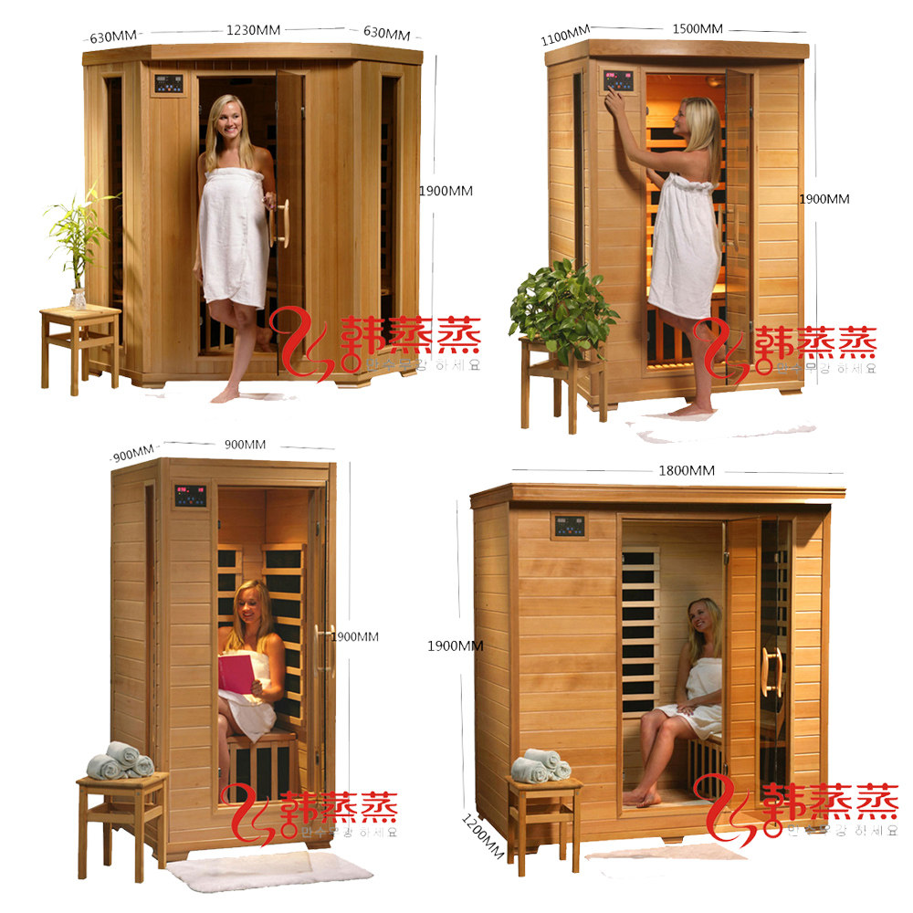 Korean steam steaming steam room factory direct sales far infrared sauna postpartum recovery machine hemlock single double three four five person room