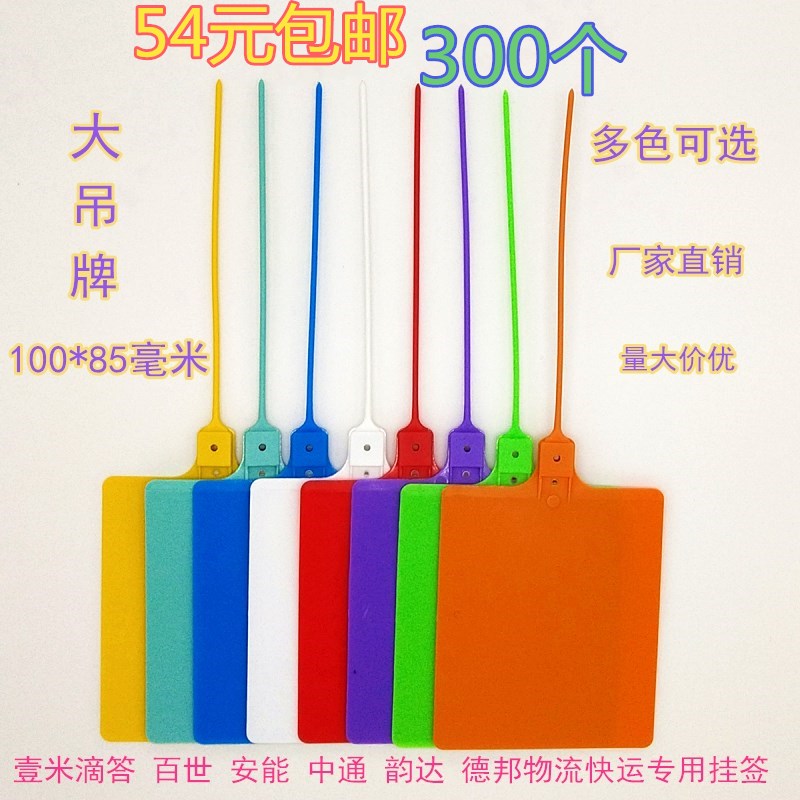 Plastic hanging sign integrated seal tag Aneng logistics label sub-list listing Yunda express cable tie identification tag