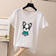 Pure cotton t-shirt women's short-sleeved 2024 summer new Korean style loose and versatile cec half-sleeved t-shirt white top ins trend