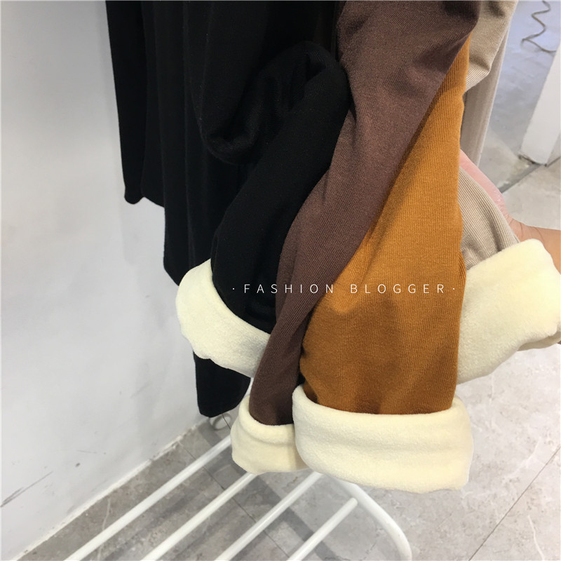 Hãy cẩn thận với đầu ấm. Áo thun nhung dày ấm áp cộng với áo thun nhung mỏng bốn màu nhỏ cổ cao tay dài M đồ lót