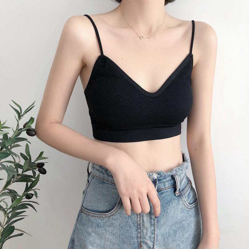 Beauty Back Vest Net Red Bursting strip Breasted Underwear Woman without steel ring to base anti-walking light wrapping up to the inside lap