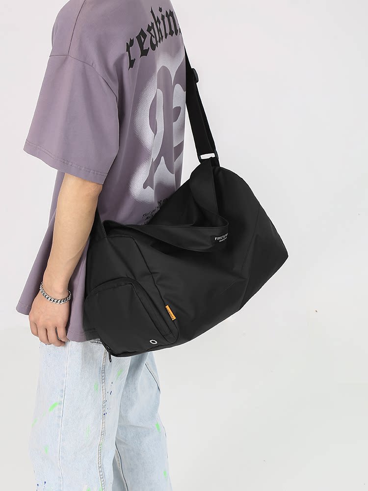 Male Swimming Fitness Bag Small Portable Shoes Sport Handbag Small Horn Dry Wet Separation Single Shoulder Diagonal Satchel Bag