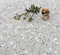 Terrazzo stone gray outdoor school canteen Restaurant Cafe Non-slip anti-fouling all-body black and white particle floor tiles