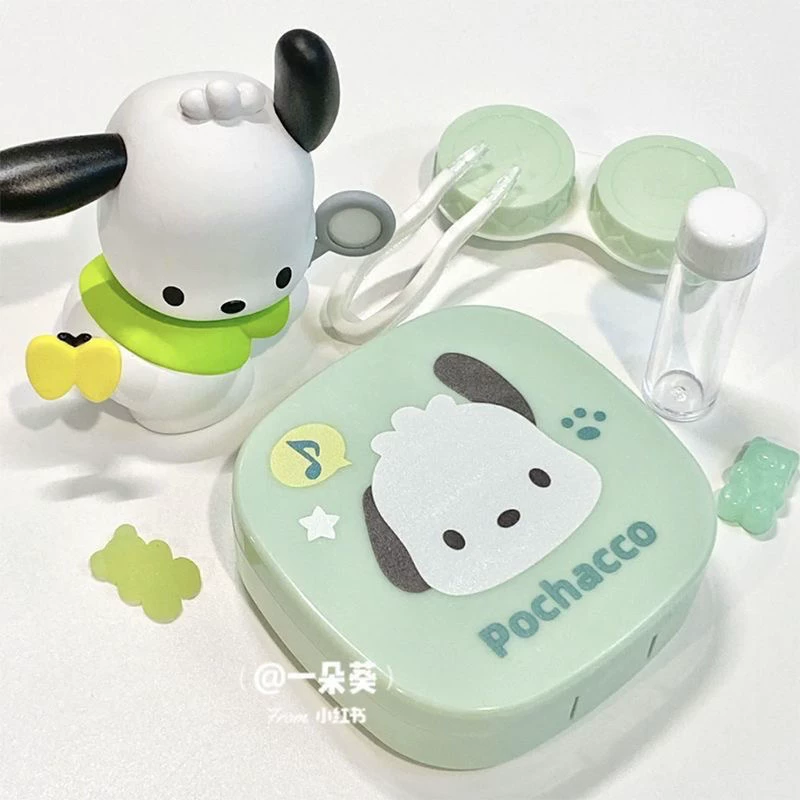 Набор для контактных линз (Sanrio) My Melody — компактный футляр с зеркальцем, пинцетом и флаконом
