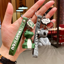 ins Net red geometric doll keychain pendant men and women personality Creative Car pendant cute schoolbag hanging jewelry