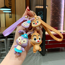 Net red cartoon soft glue keychain can love star Dew pendant jewelry couple doll bag key chain small gift