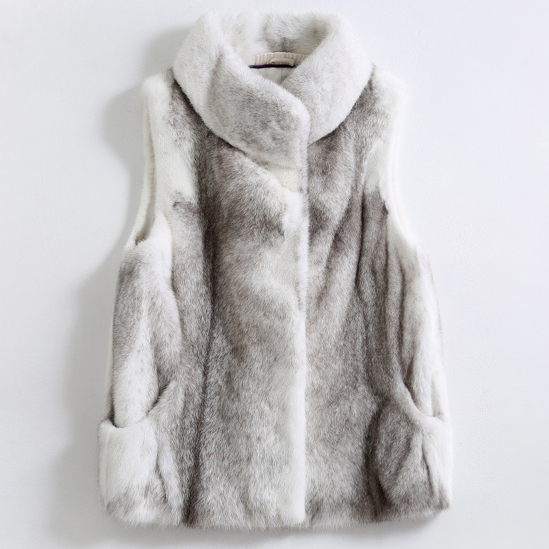 New imported velvet-fine sable fur vest sable leather leather skin skin short cross mink horse coat woman