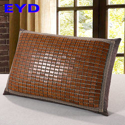 Mahjong Bamboo Mat Pillowcase Carbonized Bamboo Mat Cover Neck Pillow Cervical Pillowcase Summer Single 45X70Cm Pillowcase