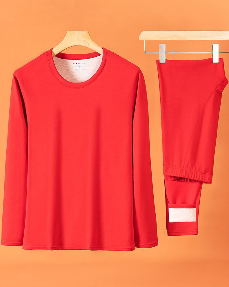 羊绒蚕丝德绒保暖内衣套装男士中高领加绒加厚发热秋衣秋裤男款冬详情29