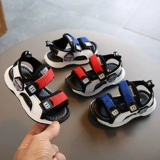 Детские сандалии, летние модные туфли для мальчиков, пляжная обувь, сезон 2021, мягкая подошва, в корейском стиле