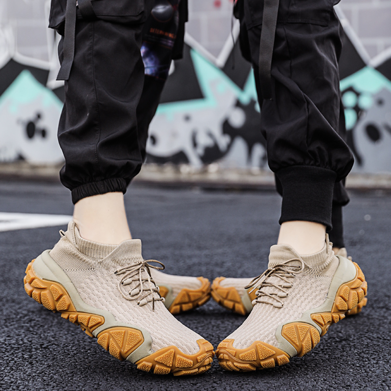 Malle Outdoor Spring Summer Style Light Mountaineering Shoes Women Breathable Mesh Face Hiking Shoes Men Low Help Shock Absorbing Non-slip Sneakers