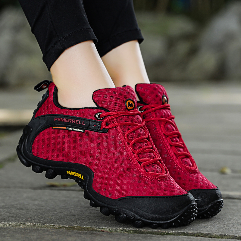 Mai Le Summer Mesh Breathable Hiking Shoes for Women, Lightweight Non-Slip Shock-Absorbing Hiking Shoes for Men, Outdoor Sports Shoes, Hiking Shoes
