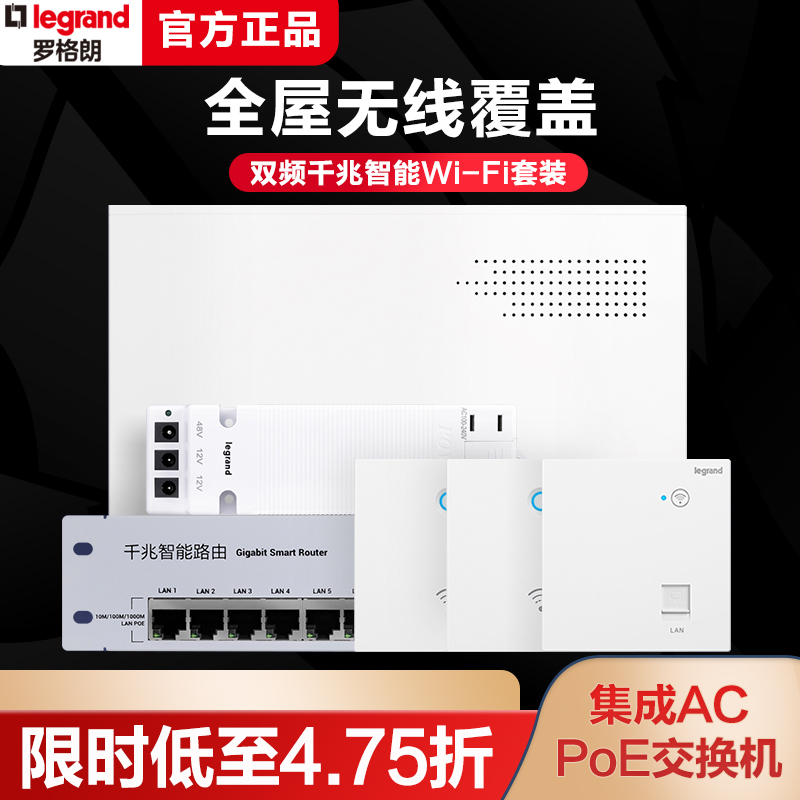 Roguerren WiFi Router WiFi Set Gigabit AP Panel smart 86 household POE power TCL