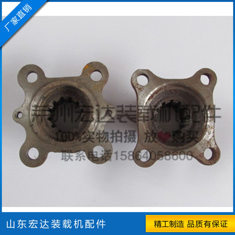 Shandong small pile high machine small loader accessory loader gearbox transmission shaft connecting disc flange breakout