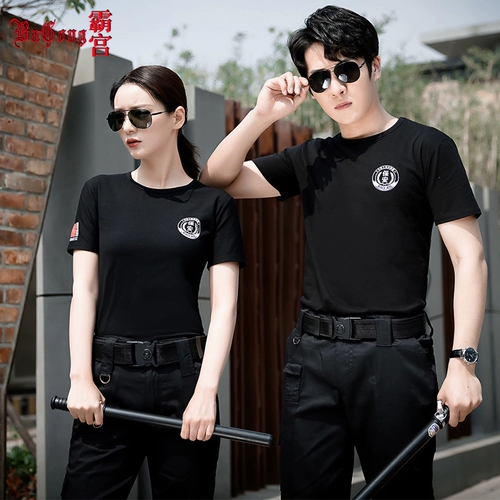 Хлопковый комплект, футболка, летняя одежда для работы, круглый воротник, делается под заказ