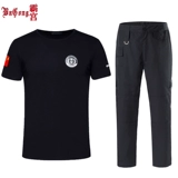 Хлопковый комплект, футболка, летняя одежда для работы, круглый воротник, делается под заказ