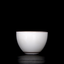 Shea Butter Jade Delicate Pure White Sketching Gold Counter Cup Defied White Porcelain Tea Tea Drinking Cup Master Cup Ceramic Tea Cup