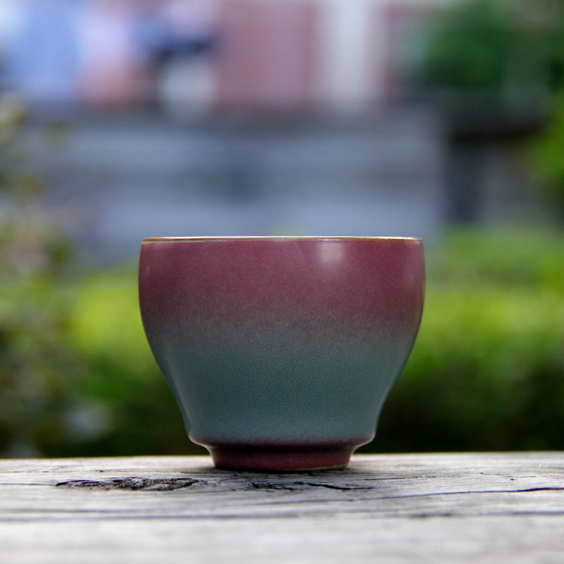 2021 new tea set tungsten kiln becomes colorful Zen cup kung fu tea cup tasting cup exquisite tea cup master cup