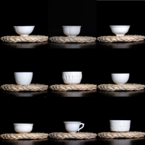 2021 new tea set high-grade Chinese white plum blossom Cup kung fu master Cup ceramic ml tea cup white porcelain cup