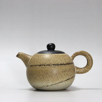 Japanese-style hand-made coarse pottery anti-hot West Shi pot ceramic lifting beam pot kung fu tea set large teapot tea maker