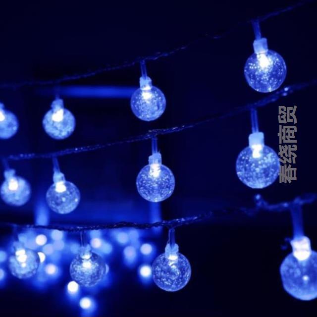 Christmas warm light small lantern decorative light string photo bedroom props blue plug-in warm light ball light even