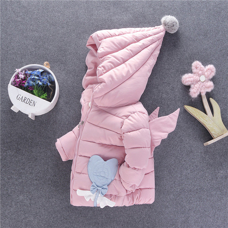 Korean Foreign school girls winter clothes Female baby quilted jacket Down cotton clothes Children's suit Winter thickened hooded princess cotton coat
