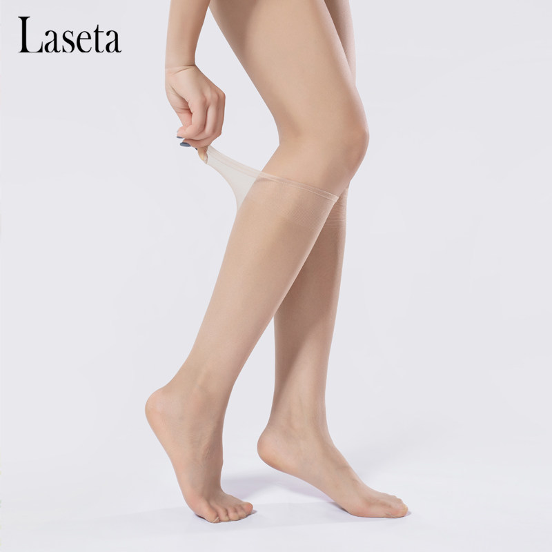 Lanta stockings Female anti-hook silk invisible mid-tube socks Summer thin base flesh-colored non-mark half calf socks