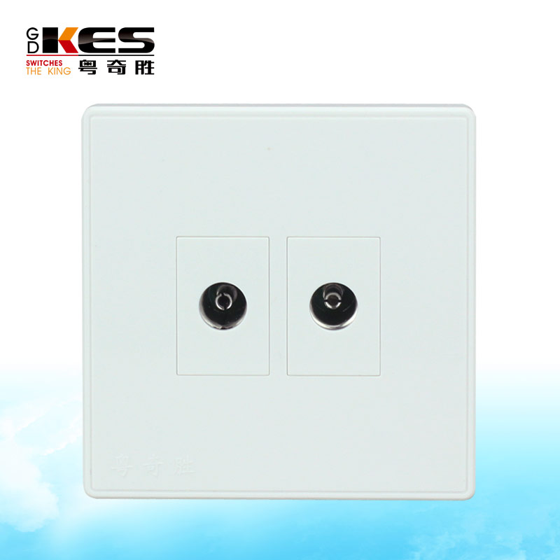 images 26:Guangdong Qisheng White 86-type five-hole socket panel with USB wall power supply home two or three plug-in without border-Taobao