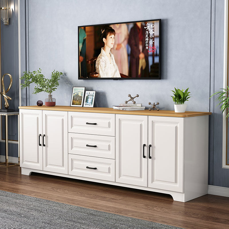 Solid Wood TV Cabinet Ground Cabinet Minima Modern Storage Combo Cabinet Bedrooms Small Family of high style TV cabinets