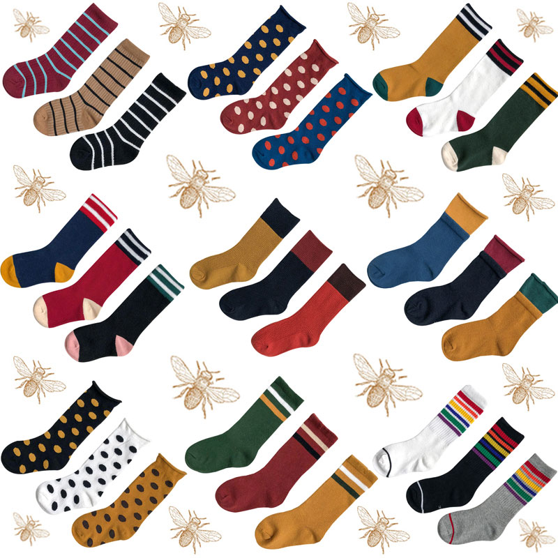 Children's Bubble Socks Spring Autumn Thin girls' pure cotton medium stockings stockings individuality South Korea's Songkou Net Red Girl Socks