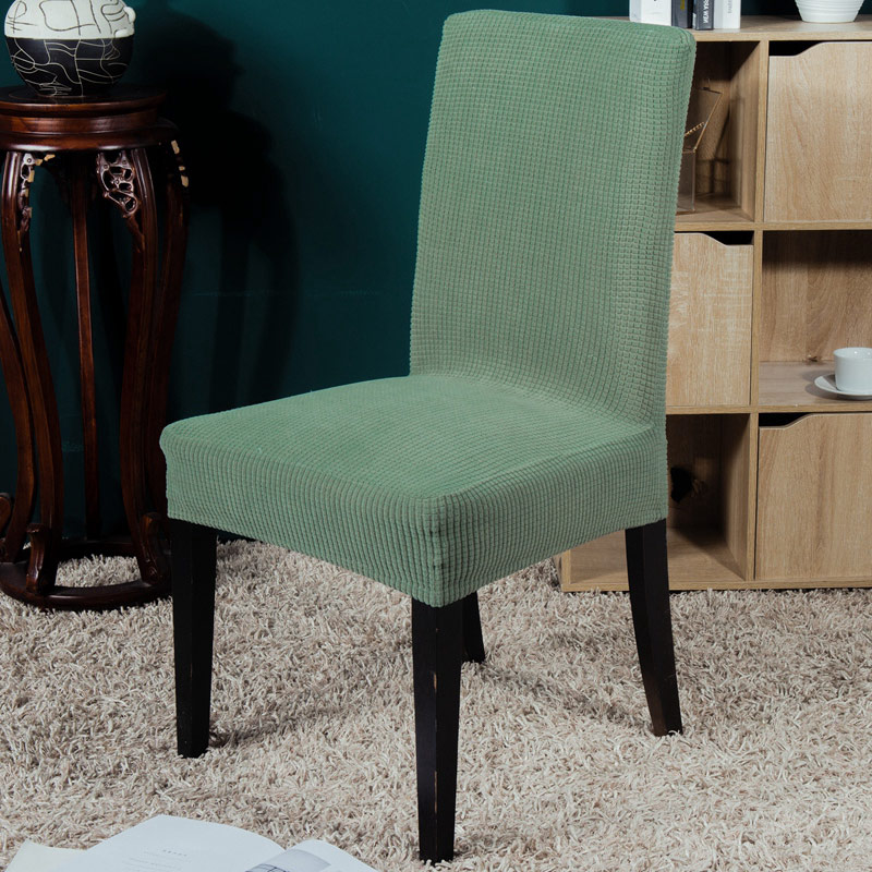 Household modern simple thickened chair cover Solid color fabric elastic universal all-inclusive dining chair cover Chair back cover