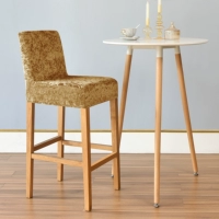 Barstool Solid Color Bar Counter High Stool Cover Cover Cover Homeval Inclusce Dirty Elastic Meal