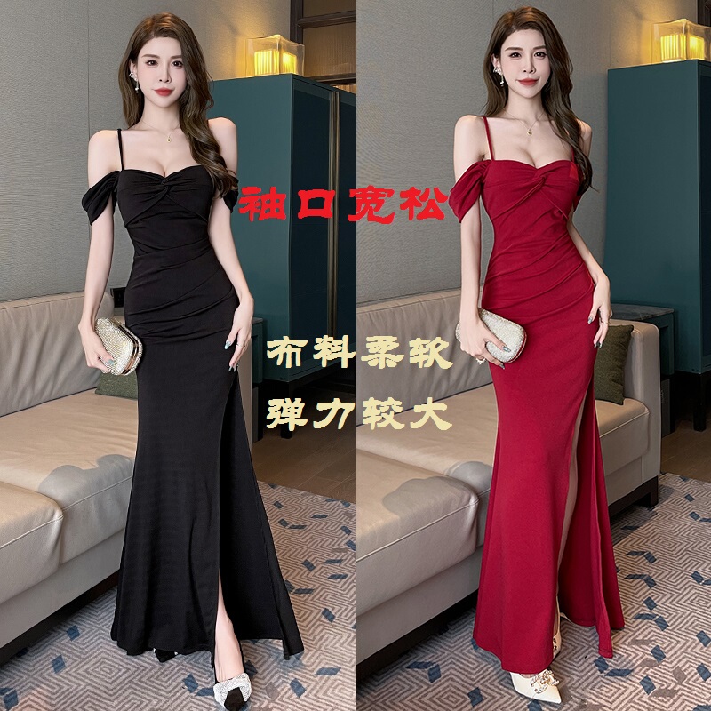 Nightclub One-Shoulder Sexy Dress, Foot Bath, Karaoke, Massage, Spa Technician Work Clothes, Foot Massage Evening Dress Nightclub One-Shoulder Sexy Dress, Foot Bath, Karaoke, Massage, Spa Technician Work Clothes, Foot Massage Evening Dress