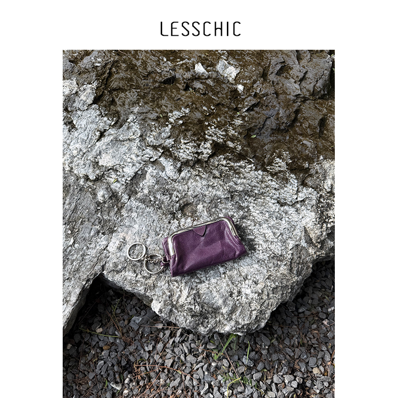 Lesschic【Mini Button Wallet】Imported Sheepskin Lining Versatile Coin and Key Holder Lesschic【Mini Button Wallet】Imported Sheepskin Lining Versatile Coin and Key Holder