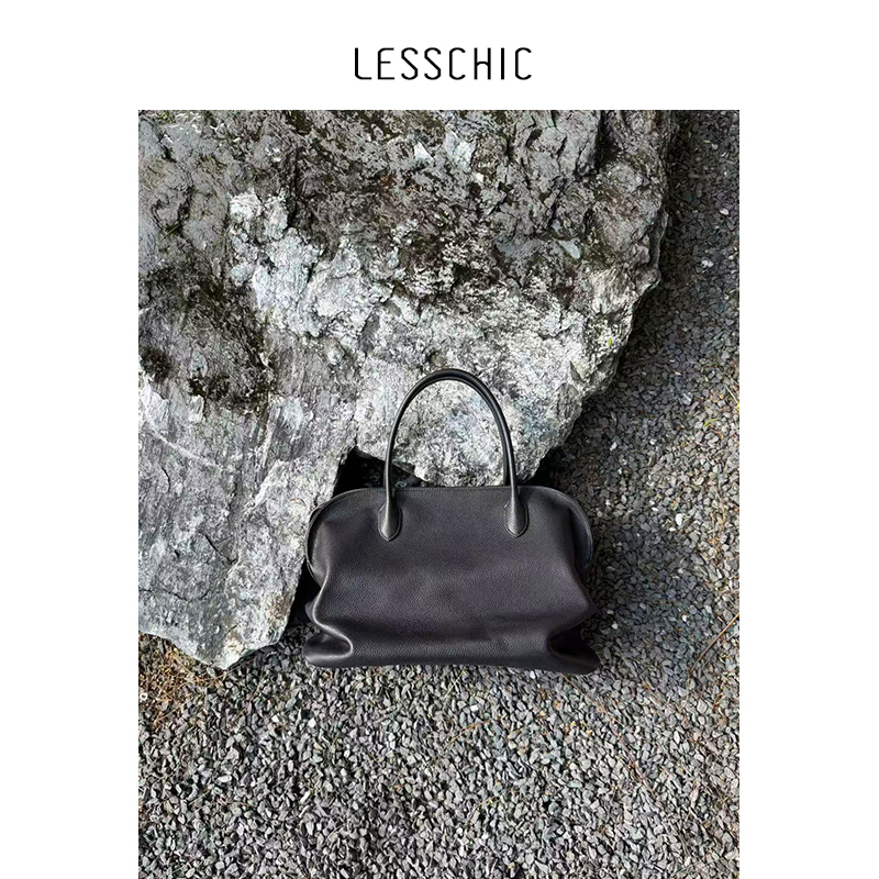 Lesschic【Tr-Agnes 15】Agnes Imported Fubma Saddle Leather 15inch Shoulder Bag