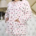 Bộ đồ ngủ nữ mùa xuân và mùa thu đơn mảnh áo sơ mi dài tay cotton cotton cộng với phân bón XL cho mẹ trung niên quần áo ngọn đồ ngủ nam Pyjama